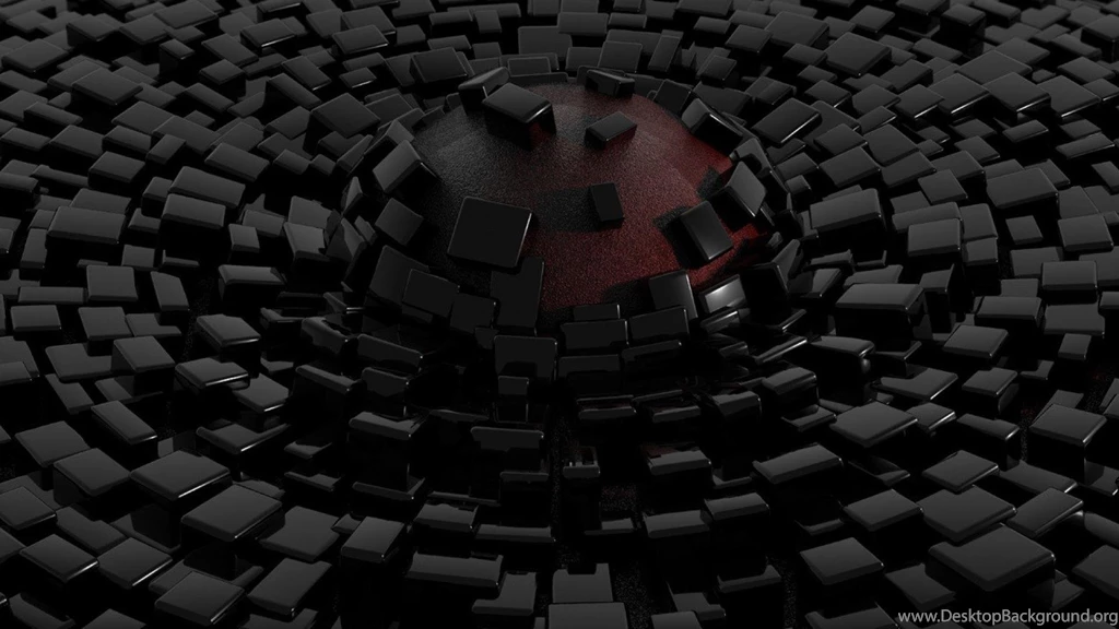 3d Abstract Black Shapes Bricks Sphere D Hd Wallpapers (