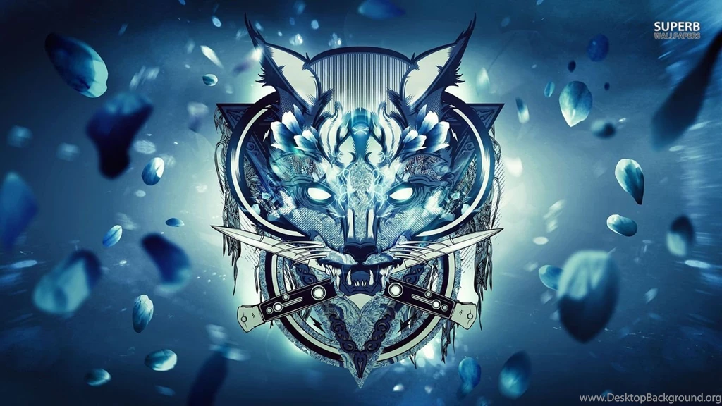 Wolf With Knives Wallpapers Digital Art Wallpapers