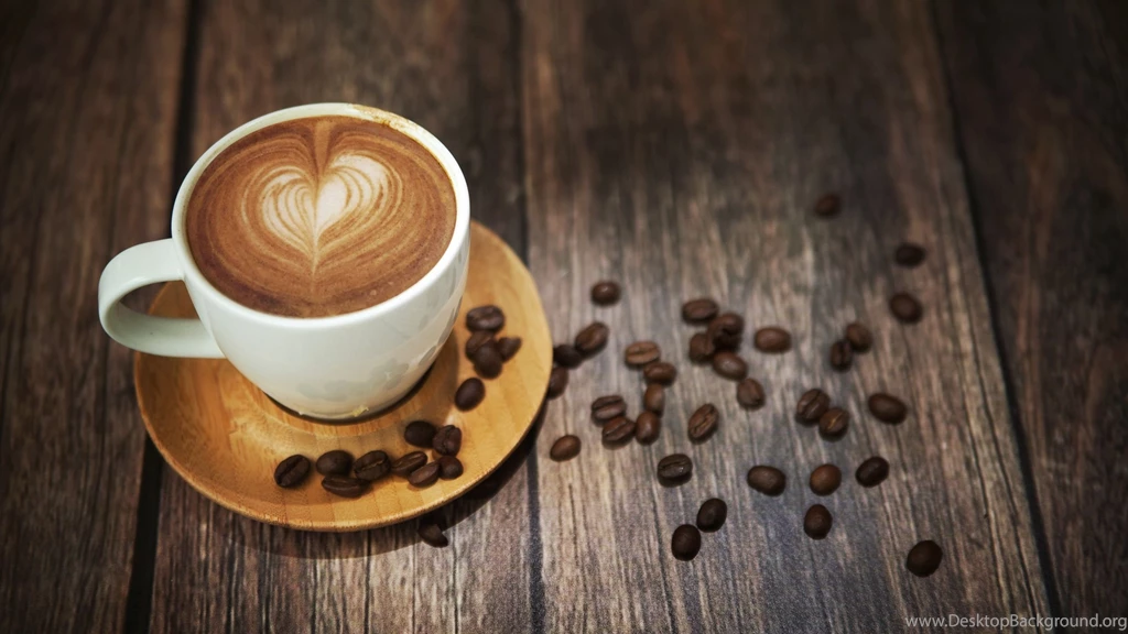 Coffee Cup Foam Drink Coffee Beans Wood Desktop Wallpapers By ...