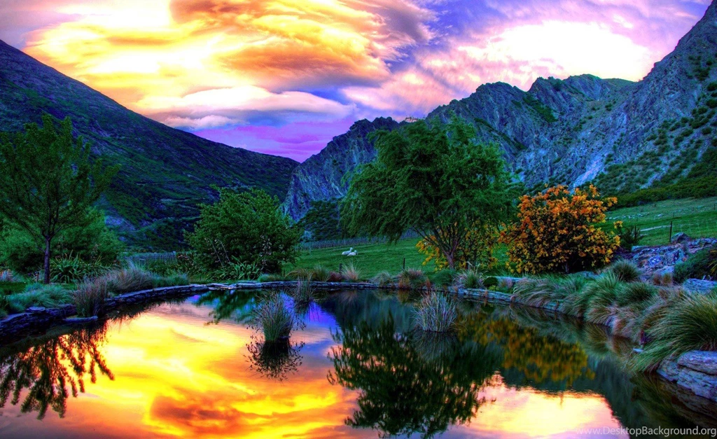 Peaceful Lake In Sunset Wallpapers Hd Free Android Application ...