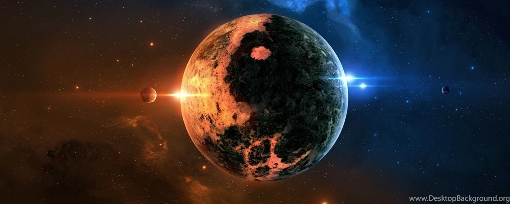 Download Wallpapers 2560x1024 Space, Planet, Backgrounds Dual ...