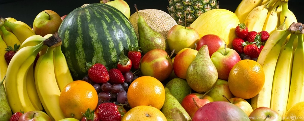 Download Wallpapers 2560x1024 Pineapple, Watermelon, Apples, Fruit ...