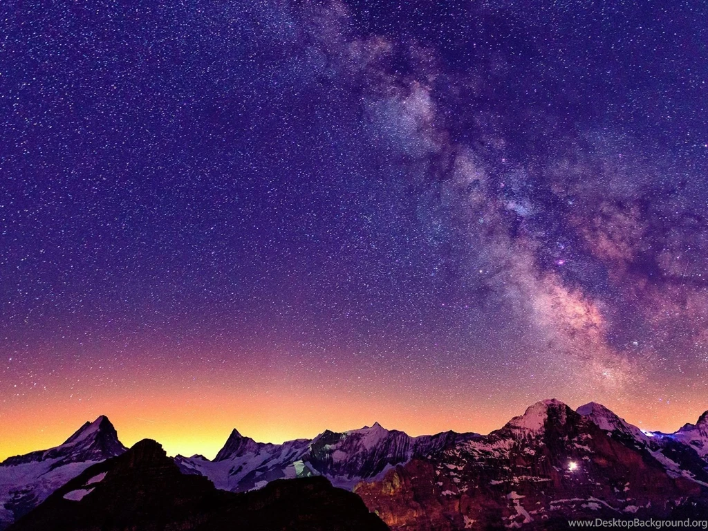 Swiss Alps Night Sky Wallpapers Hd Wallpapers