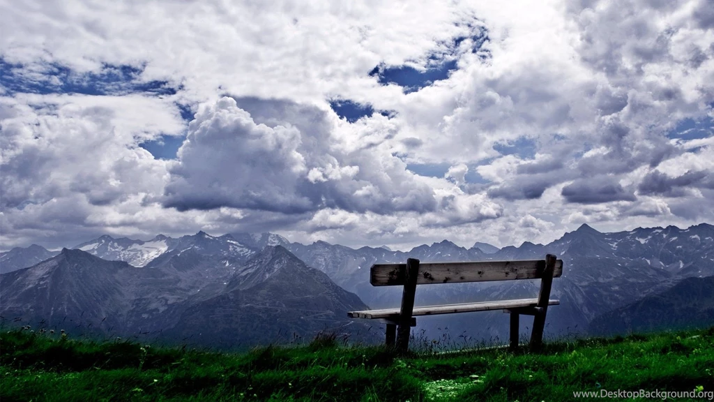 Mountains Landscapes Nature Bench 1920x1080 Hd Wallpapers 1524576