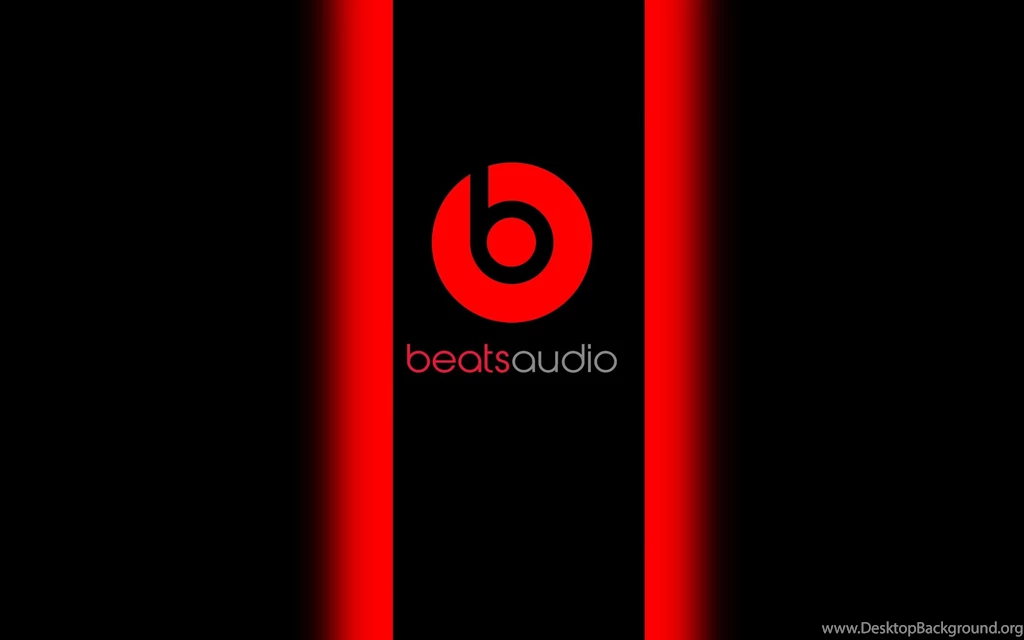 HD Backgrounds Beats Audio Logo Red Black Symbol Wallpapers ...