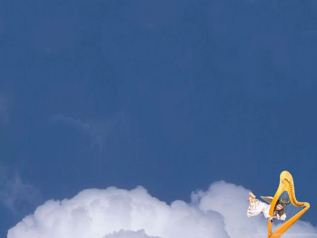 Free Angel & Clouds Backgrounds For PowerPoint   Beauty PPT Templates