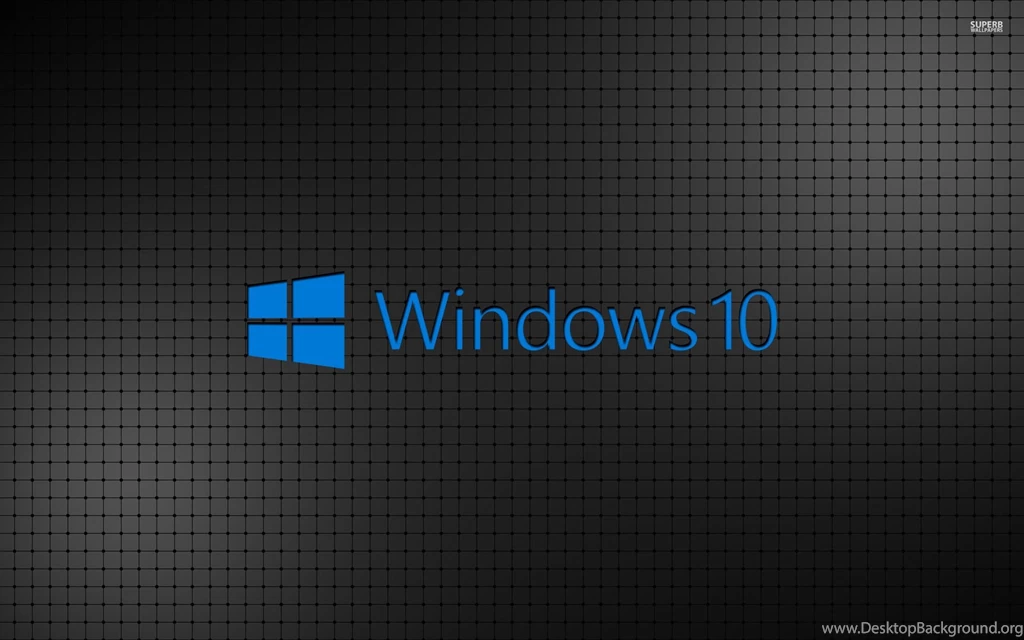 Windows 10 Blue Text Logo On A Grid Wallpapers Computer ...