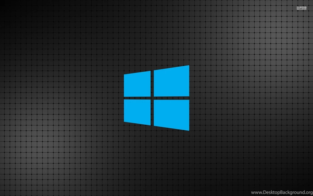 Windows 10 Simple Blue Logo On A Grid Wallpapers Computer ...