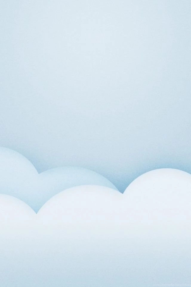 640x960 Light Blue Minimalistic Clouds Iphone 4 Wallpapers