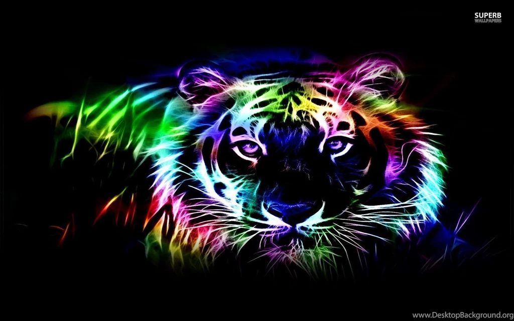 COOL NEON TIGER BACKGROUNDS