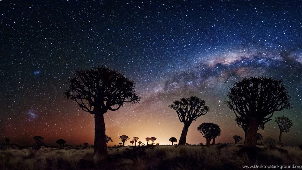 Milky Way From Desert Wallpaper.