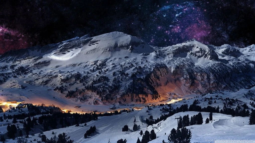 Night Sky Snow Winter Wallpapers   Wallpapes HD