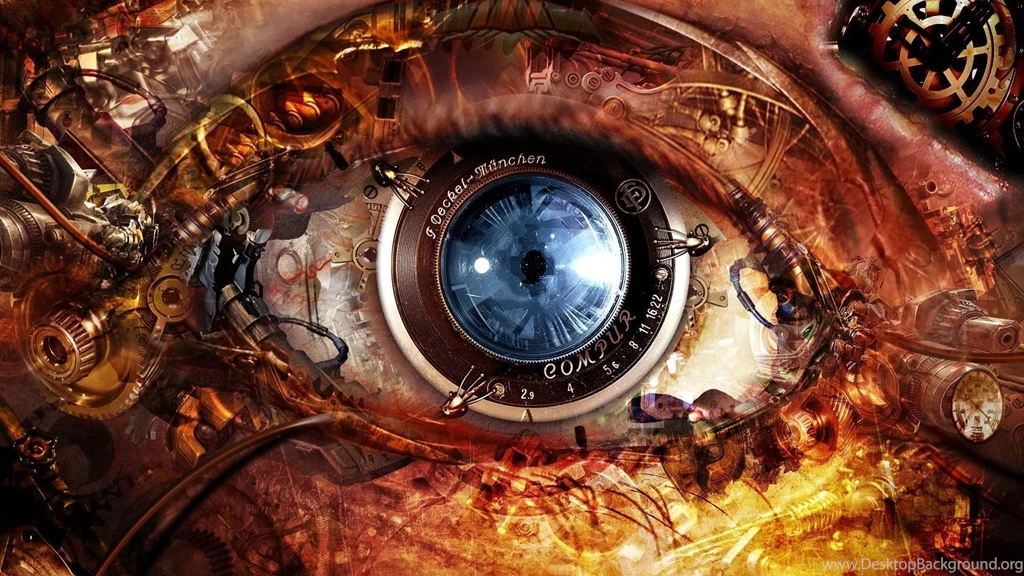 Abstract, Eyes, Futuristic, Steampunk, Clocks, Gears, Lens ...