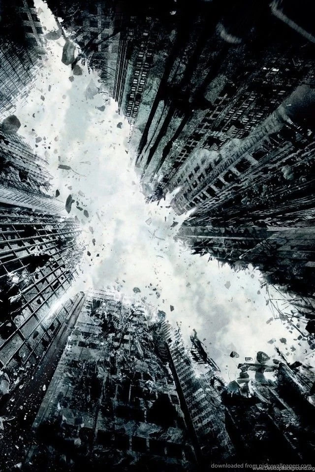 Download Batman City In Ruins Logo Wallpapers For iPhone 4