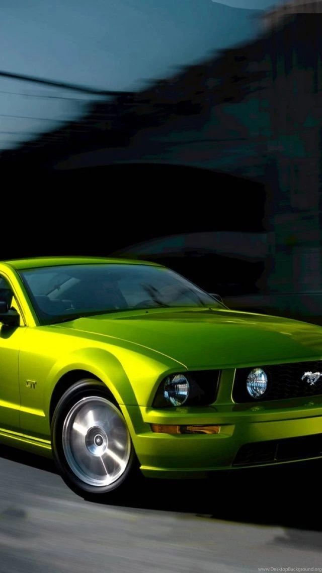 Green Ford Mustang iPhone 5 Wallpapers