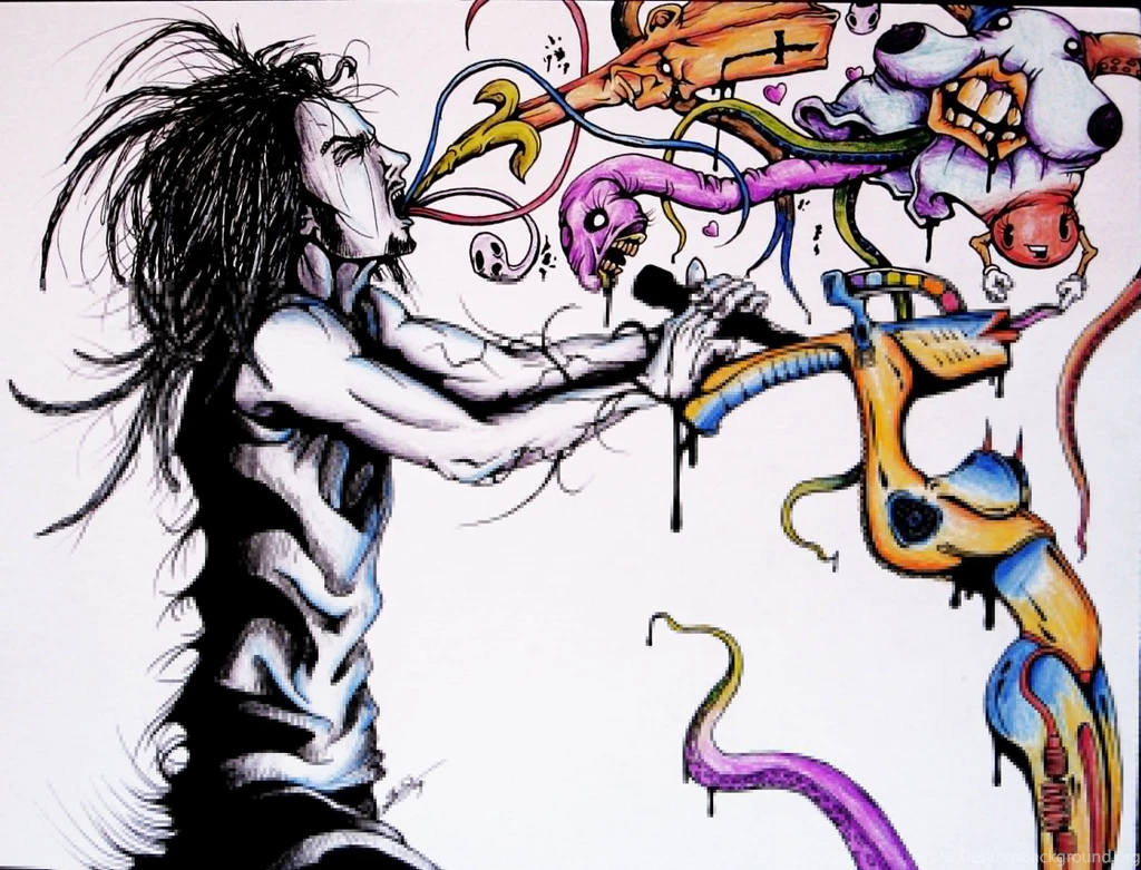 KORN Nu metal Metal Heavy Rock Hard Dark Psychedelic Singer ...