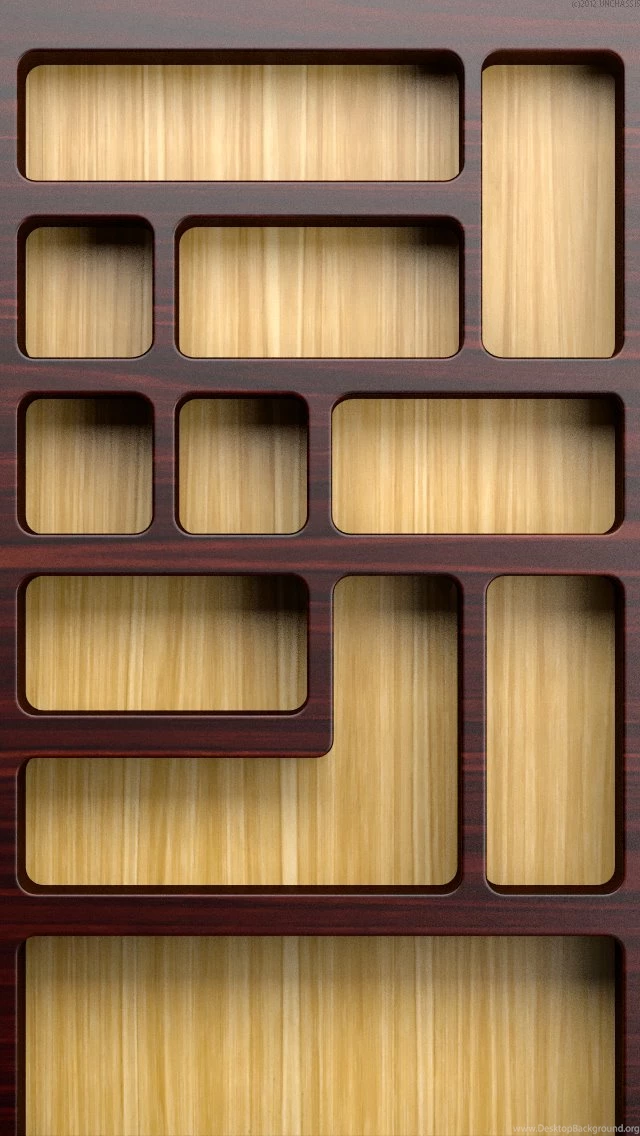 Wood Bookshelves The iPhone Wallpapers