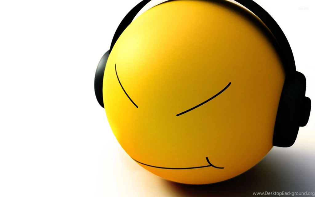 Smiley Face With Headphones Wallpapers   Digital Art Wallpapers ...