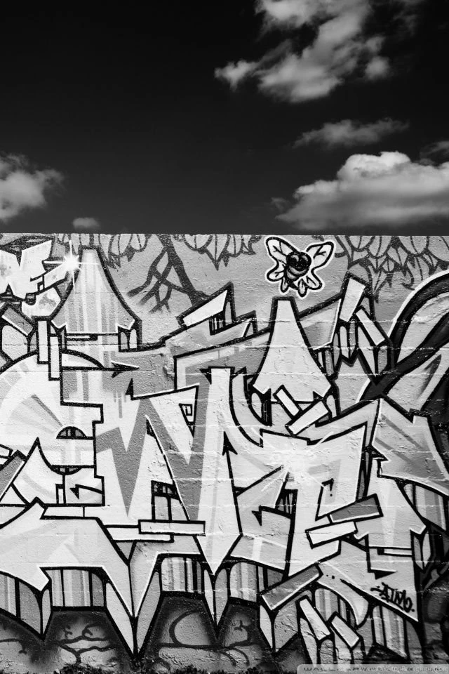 Graffiti Black And White HD Desktop Wallpapers : Widescreen : High ...