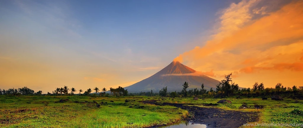 Download Wallpapers 2560x1080 Mayon, Park, Mayon Volcano, Volcano ...