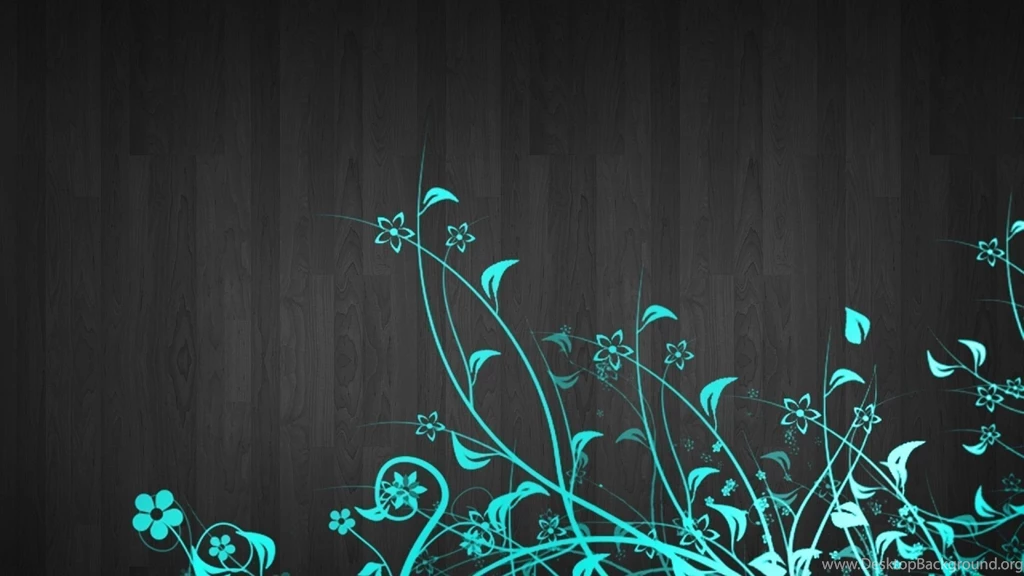 1920x1080 Blue Flowers Black Wood Desktop PC And Mac Wallpapers