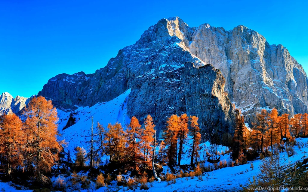 HD Backgrounds Kranjska Gora Slovenia Snow Mountains Wallpapers ...