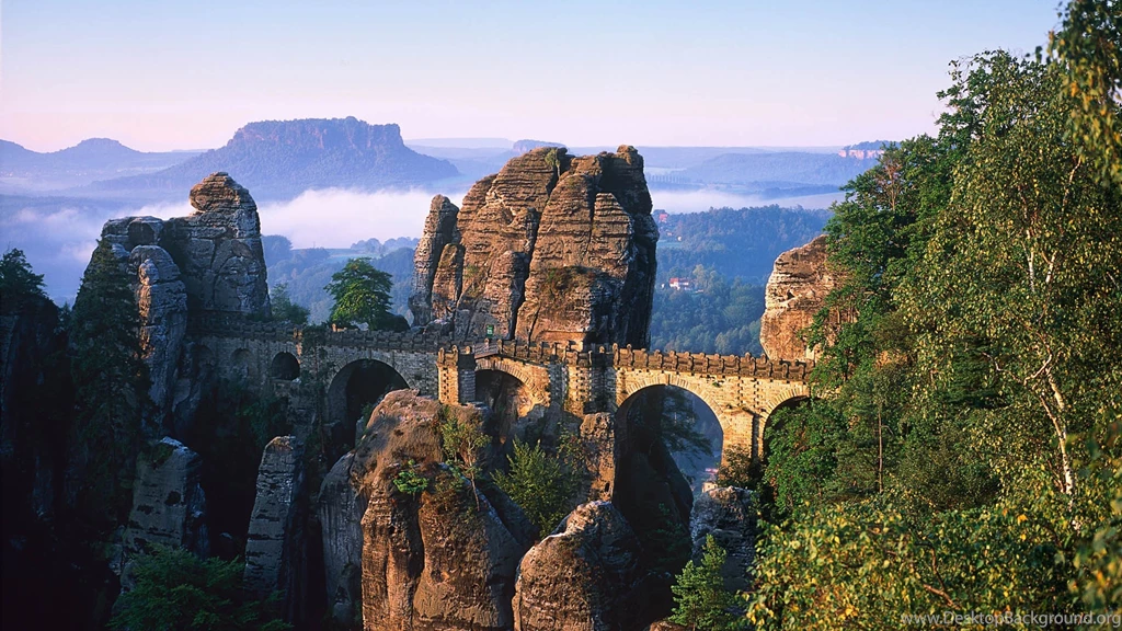 Download Wallpapers 3840x2160 Bridge, Stone, Nature, Landscape 4K ...