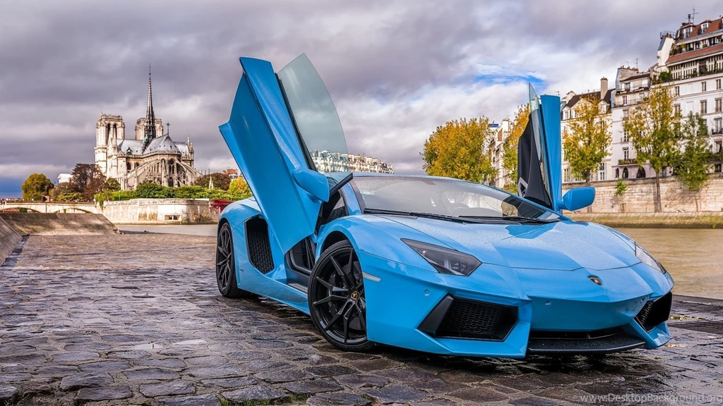 Download Wallpapers 1920x1080 Lamborghini, Aventador, Blue, Paris ...