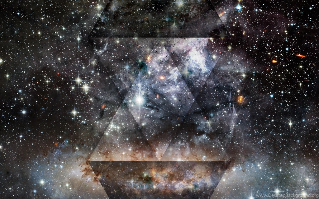 Galaxies And Triangles, Galaxy, Sky, Digital art, 2560x1600 HD ...