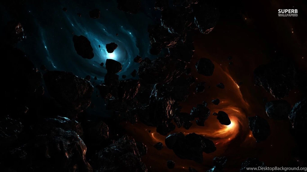 Red & Blue Vortices In Space Wallpapers Fantasy Wallpapers