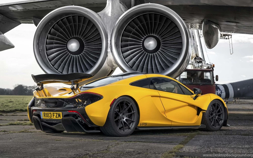 HD Backgrounds P1 McLaren Yellow Color Airplane Turbines Supercar ...