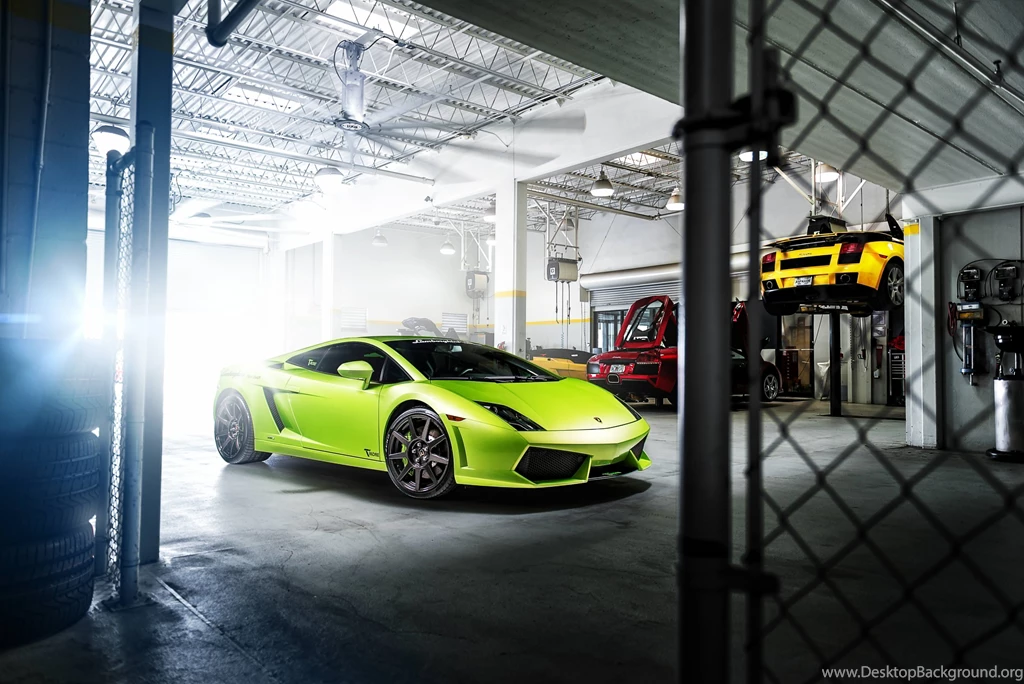 Green Garage Gallardo Lamborghini Supercar Wallpapers
