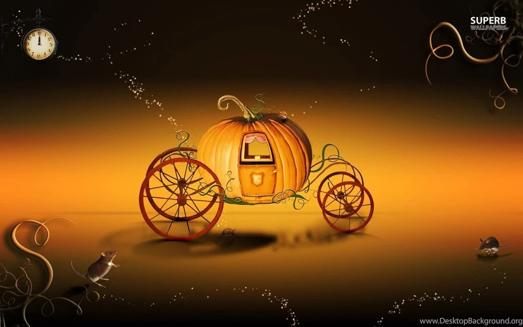 Cinerella's Pumpkin Coach Wallpapers Cartoon Wallpapers