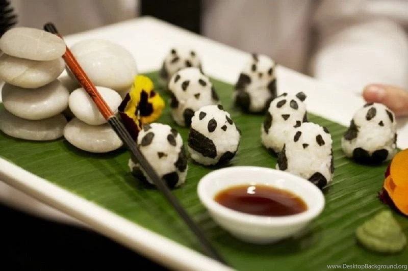 Cute Sushi Panda Wallpaper.