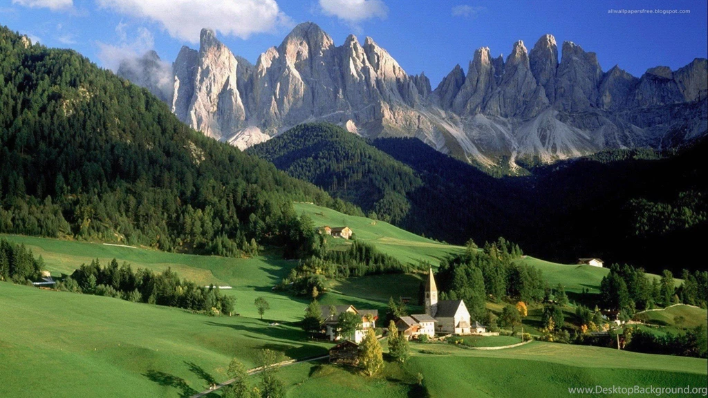 Mountains Landscapes Austria Alps Clocktowers Wallpapers ...