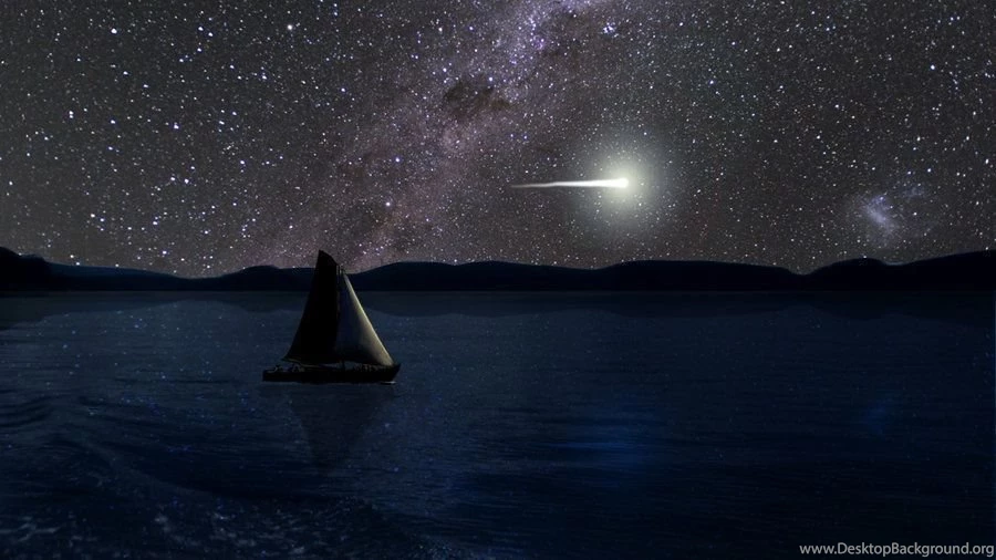 Sailboat Under Beautiful Night Sky Wallpapers By Jogjose On DeviantArt
