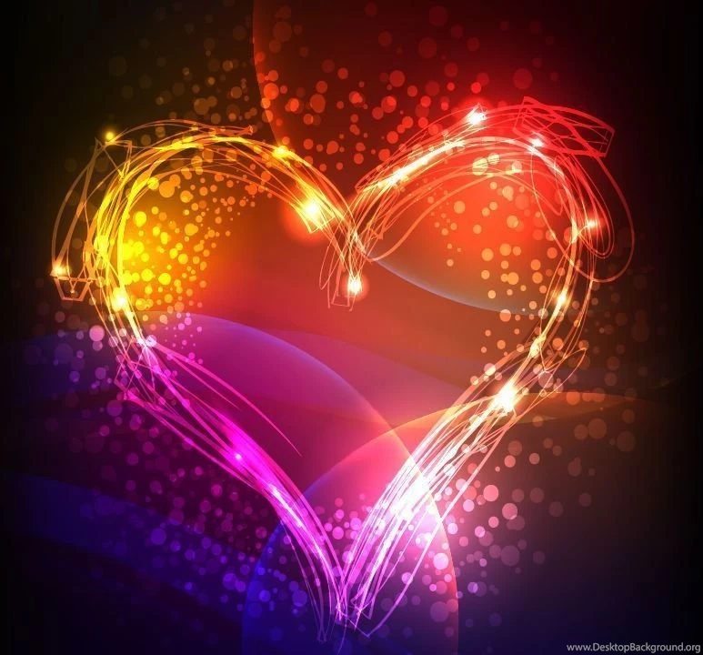 Abstract Colorful Neon Valentine Backgrounds