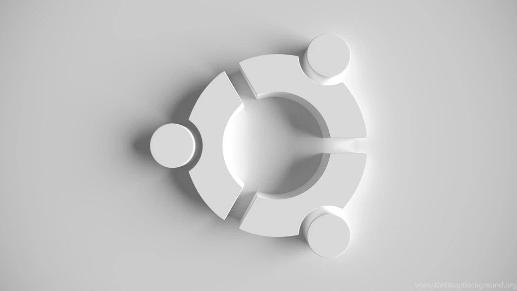 White Logo Ubuntu Symbol Wallpaper Backgrounds