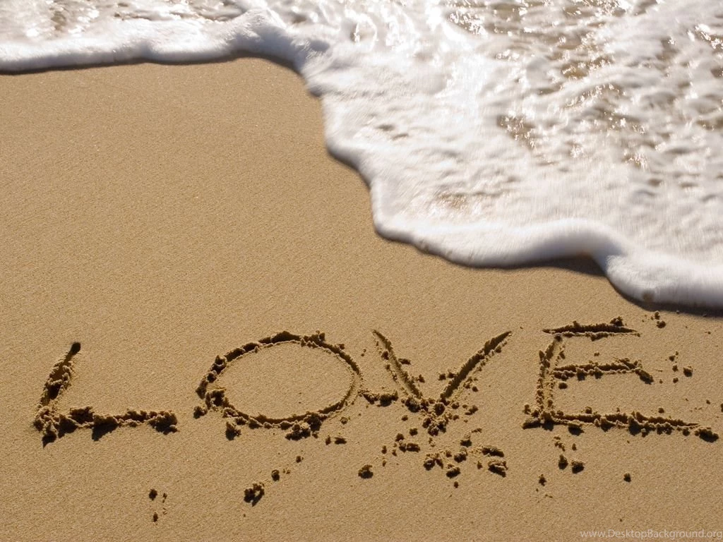 Love In Sand Desktop Hd Wallpapers