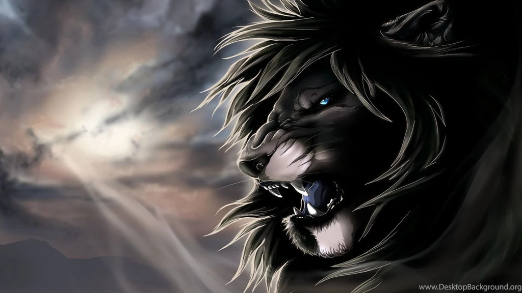 Roaring lion photo wallpapers