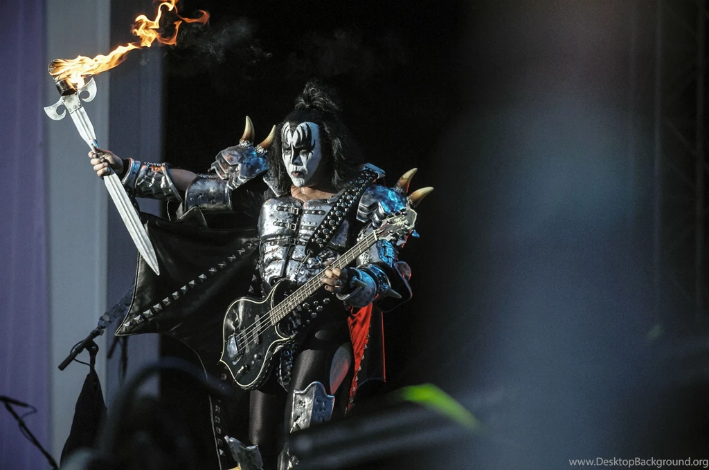 Kiss Heavy Metal Rock Bands Concert Guitar V Wallpapers
