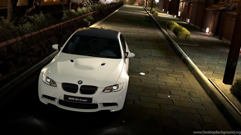 BMW M3 White In The Street Best Wallpapers Free
