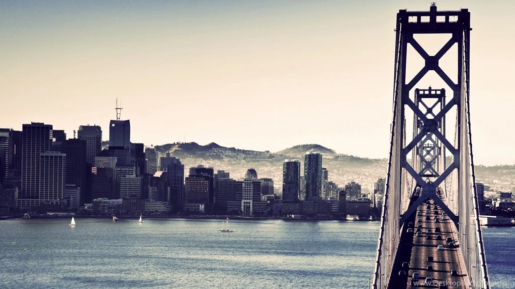 Download Wallpapers 1920x1080 San Francisco, Bridge, River, City ...