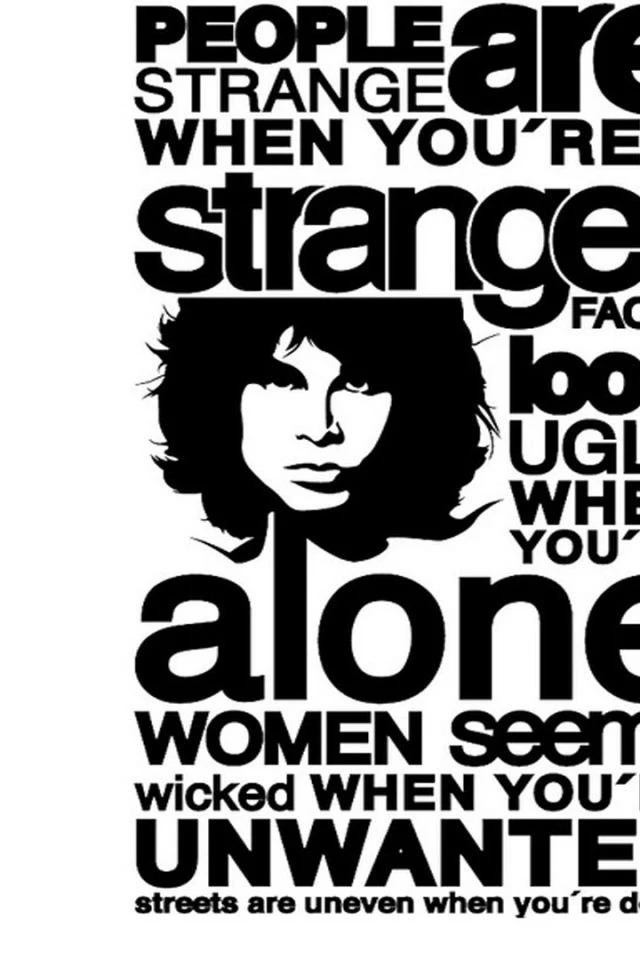 Download Wallpapers 640x960 The Doors, Member, Head, Face, Words ...