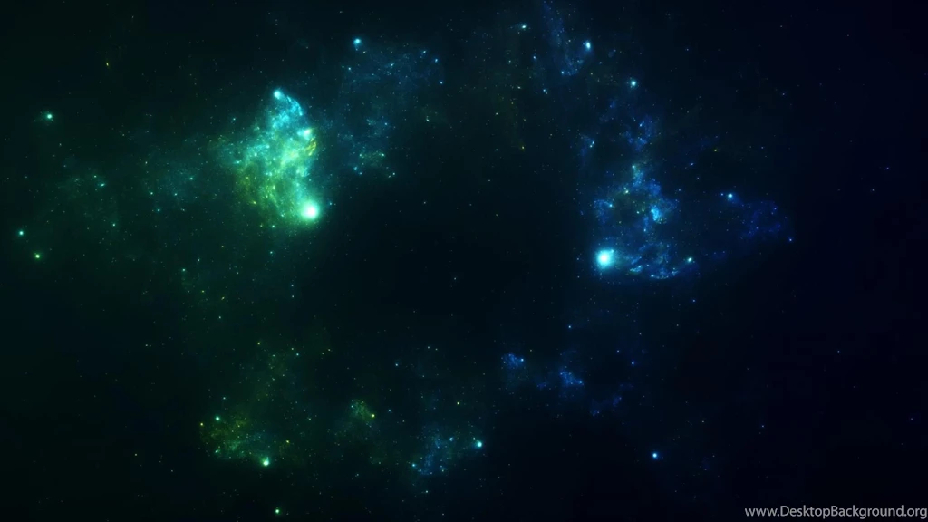 Green Blue Outer Space Stars Digital Art Backgrounds Wallpapers ...