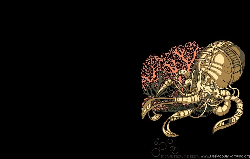 Steampunk Mechanical Octopus Animals Robots Wallpapers