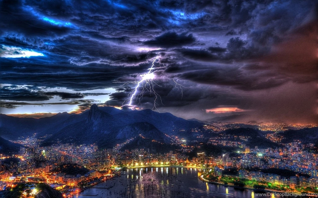 Thunderstorm Over Rio De Janeiro Wallpaper.jpg
