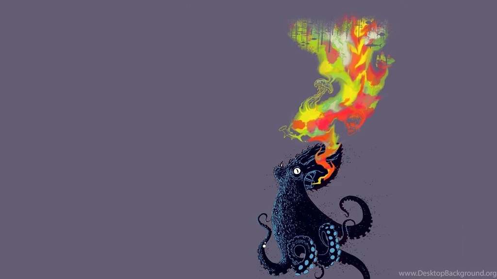 OCTOPUS Sealife Underwater Ocean Sea Art Artwork Psychedelic ...