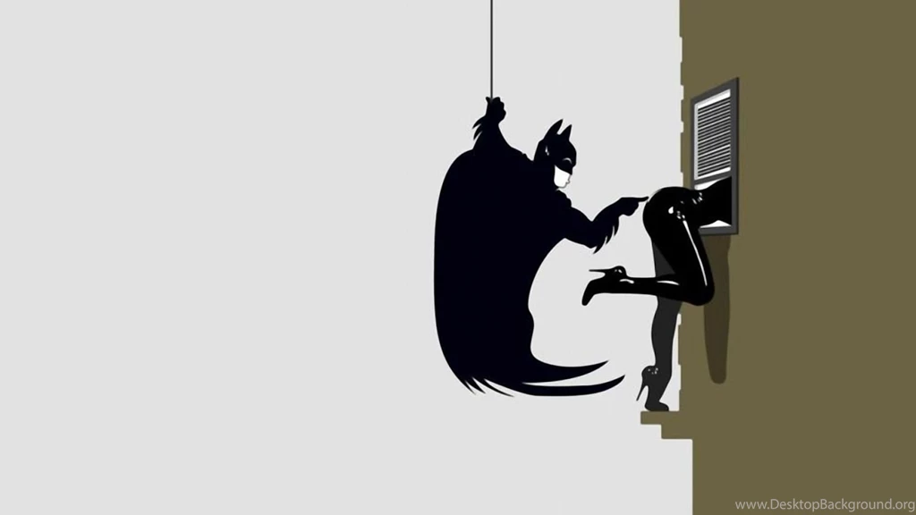 Batman Minimalistic Funny Catwoman Wallpapers