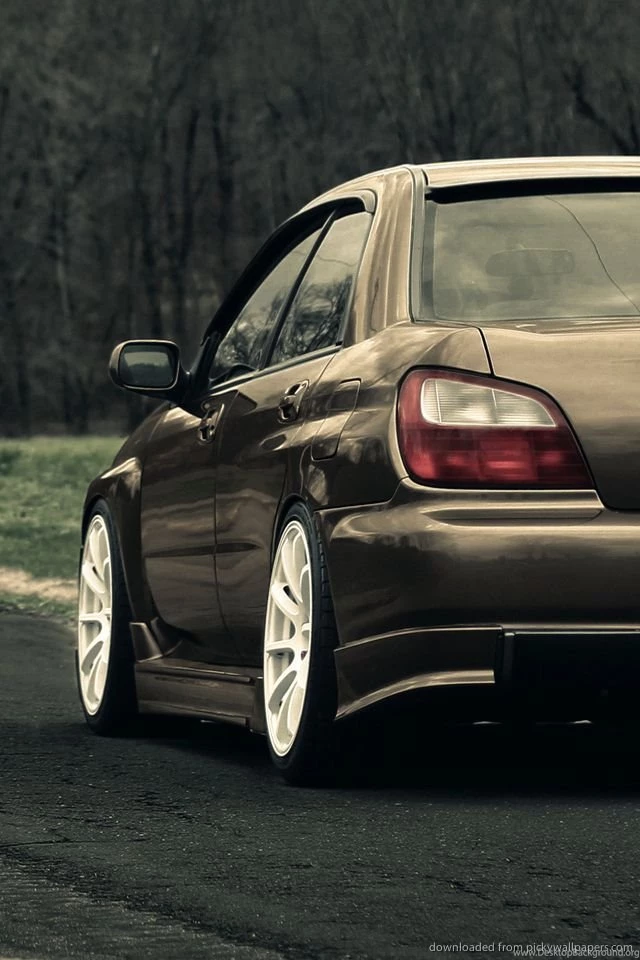 Download Brown Subaru Impreza Back Wallpapers For iPhone 4